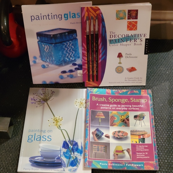 4 Books for artist and crafters projects techniques  PAINTING ON GLASS - Picture 9 of 9